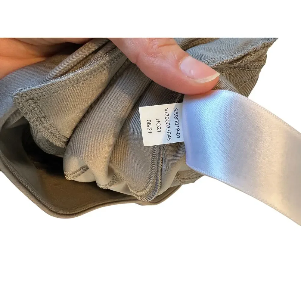 Athleta Delancey Moto Leggings Taupe Zip Pocket Size Small
